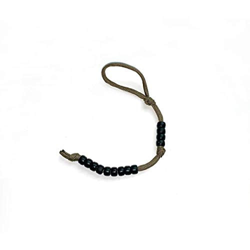 Load image into Gallery viewer, Coyote Brown Pace Counter Matte Black Veteran Made Ranger Beads
