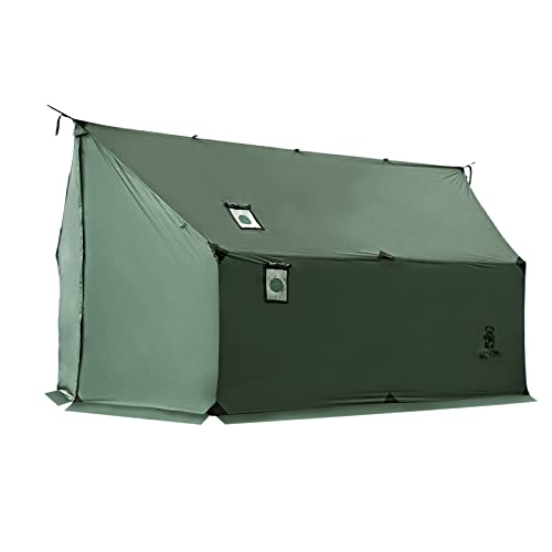 Load image into Gallery viewer, OneTigris TEGIMEN Hammock Hot Tent with Stove Jack, Spacious Versatile Wall Tent with Snow Skirt, 3000mm Waterproof with Zippered Tent Bag (Ranger Green)
