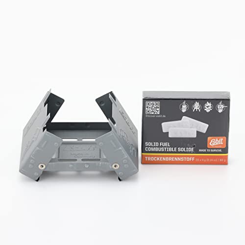 Load image into Gallery viewer, Esbit Ultralight Folding Pocket Stove with Six 14g Solid Fuel Tablets steel, Small - Original
