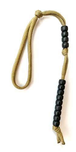 Load image into Gallery viewer, Coyote Brown Pace Counter Matte Black Veteran Made Ranger Beads
