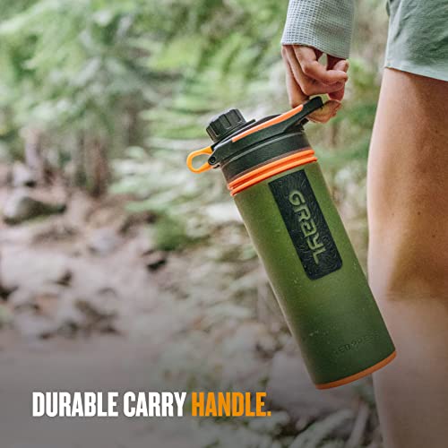 Load image into Gallery viewer, GRAYL GeoPress 24 oz Water Purifier Bottle - Filter for Hiking, Camping, Survival, Travel (Oasis Green)
