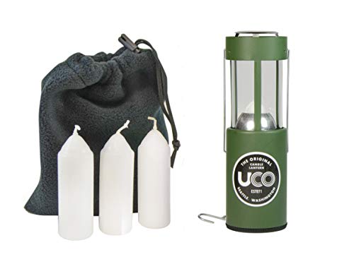 Load image into Gallery viewer, UCO Original Candle Lantern Value Pack with 3 Candles and Storage Bag, Green, One Size
