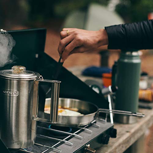 Stanley Adventure Stainless Fry Pan Camp Cook Set, 9 Piece Camping Cookware Mess Kit with Stainless Pan, Cooking Utensils, and Dishes