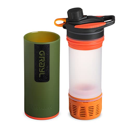 Load image into Gallery viewer, GRAYL GeoPress 24 oz Water Purifier Bottle - Filter for Hiking, Camping, Survival, Travel (Oasis Green)
