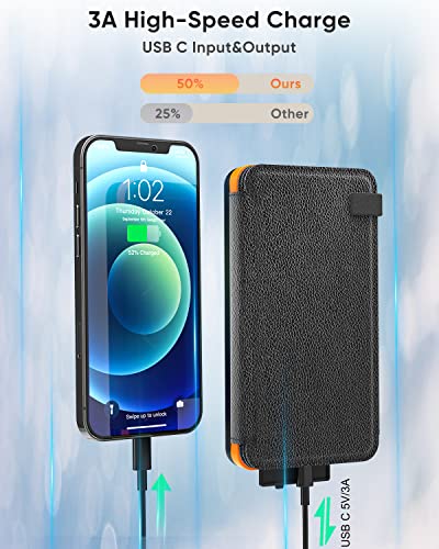 Load image into Gallery viewer, Solar Charger 25000mAh, Hiluckey Outdoor USB C Portable Power Bank with 4 Solar Panels, 3A Fast Charge External Battery Pack with 3 USB Outputs Compatible with Smartphones, Tablets, etc.
