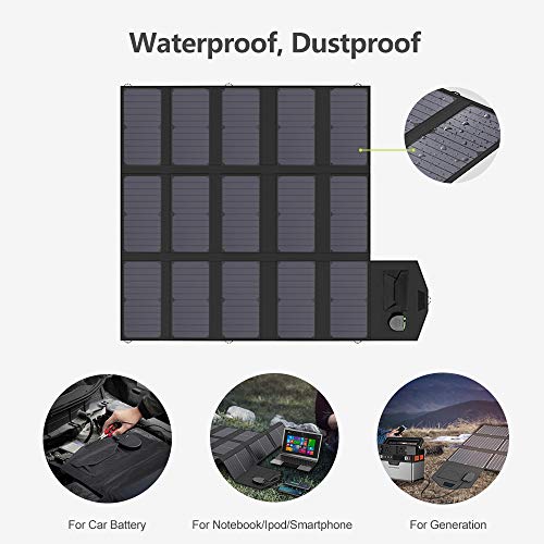 Load image into Gallery viewer, ALLPOWERS Portable Solar Panel 100W (Dual 5v USB with 18v DC Output) Monocrystalline Solar Charger Foldable Solar Panel for Laptop, Portable Generator, 12v Car, Boat, RV Battery
