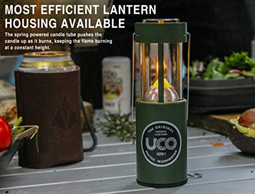 Load image into Gallery viewer, UCO Original Candle Lantern Value Pack with 3 Candles and Storage Bag, Green, One Size
